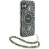 Guess GUHMP16SHCPOFPA Apple iPhone 16 6.1″ žalias kietas dėklas IML Flowers Allover Electro With Pearl St