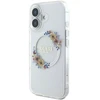 Guess GUHMP16MHFWFCT Apple iPhone 16 Plus 6.7″ skaidrus kietas dėklas IML Flowers Wreath MagSaf