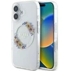 Guess GUHMP16MHFWFCT Apple iPhone 16 Plus 6.7″ skaidrus kietas dėklas IML Flowers Wreath MagSaf