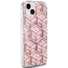 Dėklas GUESS GUHMP15SHGCUSTGP IPHONE 15/14/13 6.1 "Rožinis / Rožinis HARDCASE IML GCUBE MAGSAFE