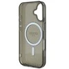 Guess GUHMP16MHFGEREK Apple iPhone 16 Plus 6.7″ juodos spalvos kietas dėklas IML Glitter Circle MagSafe