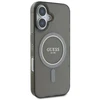 Guess GUHMP16MHFGEREK Apple iPhone 16 Plus 6.7″ juodos spalvos kietas dėklas IML Glitter Circle MagSafe