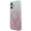 Guess GUHMP16SHGRCELP Apple iPhone 16 6.1″ rožinės spalvos kietas dėklas IML Glitter Gradient MagSafe