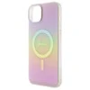 Guess IML Iridescent MagSafe dėklas iPhone 15 Plus - rožinis