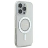 Guess GUHMP16LPFTDTEH Apple iPhone 16 Pro 6.3″ baltos spalvos kietas dėklas IML Rhinestones MagSafe