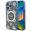 Guess GUHMP16LH4PYEEB Apple iPhone 16 Pro 6.3″ mėlynas kietas dėklas IML Peony On 4G Background MagSafe