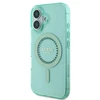 Guess GUHMP16MPFTDTEN Apple iPhone 16 Plus 6.7″ žalias kietas dėklas IML Rhinestones MagSafe
