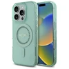 Guess GUHMP16XPFTDTEN Apple iPhone 16 Pro Max 6.9″ žalias kietas dėklas IML Rhinestones MagSafe