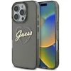 Guess GUHCP16XHCHGSPK Apple iPhone 16 Pro Max 6.9″ juodos spalvos kietas dėklas IML Heart