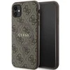 Guess iPhone 11 6.1 / Xr rudos/rudos spalvos deklas 4G Collection Leather Metal Logo MagSafe