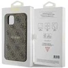 Guess iPhone 11 6.1 / Xr rudos/rudos spalvos deklas 4G Collection Leather Metal Logo MagSafe