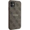 Guess iPhone 11 6.1 / Xr rudos/rudos spalvos deklas 4G Collection Leather Metal Logo MagSafe