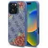 Guess GUHMP16SP4ROPEMCB Apple iPhone 16 6.1″ mėlynas kietas dėklas 4G Flowers Print MagSafe