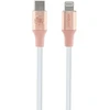 Guess GUCLLALRGDP USB-C laidas - Lightning 1.5m greito įkrovimo rožinis su reljefiniu logotipu