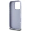 Dėklas Guess Hot Stamp 4G Pattern Triangle Metal Logo Apple iPhone 16 Pro violetinės spalvos
