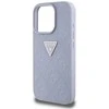 Dėklas Guess Hot Stamp 4G Pattern Triangle Metal Logo Apple iPhone 16 Pro violetinės spalvos