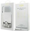 Guess Liq. Glitter Charms dėklas skirtas Apple iPhone 17 Pro Max sidabro spalvos
