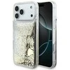 Guess Liq dėklas. Glitter 4 Charms skirtas Apple iPhone 17 Pro Max aukso spalvos