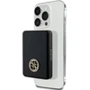 „Guess“ indukcinė išorinė baterija 5W GUPBM3AL4DMK 3000mAh juodos spalvos „MagSafe 4G“ su metaliniu logotipu