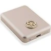 „Guess“ indukcinė išorinė baterija 5W GUPBM3AL4DMD 3000mAh aukso spalvos „MagSafe 4G“ su metaliniu logotipu