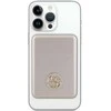 Guess Powerbank indukcinis 5W GUPBM3AL4DMD 3000mAh aukso spalvos MagSafe 4G Strassed Metal Logo