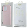 Guess GUHMP15XPGHSMMP Apple iPhone 15 Pro Max 6.7″ rožinės spalvos kietas dėklas Grained Ring MagSafe