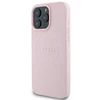 Guess GUHMP15XPGHSMMP Apple iPhone 15 Pro Max 6.7″ rožinės spalvos kietas dėklas Grained Ring MagSafe