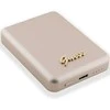 Guess MagSafe Metal Script Logo 5W 3000mAh indukcinis maitinimo šaltinis - auksinis