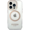 Guess dėklas, skirtas iPhone 15 Pro 6,1 GUHMP15LHTRMD auksinis HC Magsafe Metal Outline