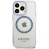 Dėklas Guess GUHMP13LHTRMB iPhone 13 Pro / 13 6,1" mėlyna/mėlynas hard case Metal Outline Magsafe