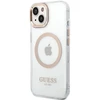 Guess dėklas, skirtas iPhone 15 Plus 6,7 GUHMP15MHTRMD auksinis HC Magsafe Metal Outline