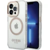 Guess dėklas, skirtas iPhone 15 6,1 GUHMP15SHTRMD auksinis HC Magsafe Metal Outline
