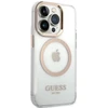 Guess dėklas, skirtas iPhone 15 6,1 GUHMP15SHTRMD auksinis HC Magsafe Metal Outline