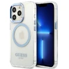 Dėklas Guess GUHMP13LHTRMB iPhone 13 Pro / 13 6,1" mėlyna/mėlynas hard case Metal Outline Magsafe