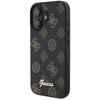 Guess GUHMP16SPGPYSK Apple iPhone 16 6.1″ juodos spalvos kietas dėklas Peony Script MagSafe
