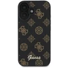 Guess GUHMP16SPGPYSK Apple iPhone 16 6.1″ juodos spalvos kietas dėklas Peony Script MagSafe