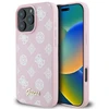 Guess GUHMP16LPGPYSP Apple iPhone 16 Pro 6.3″ rožinės spalvos kietas dėklas Peony Script Logo MagSafe