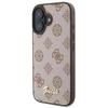Guess GUHMP16SPGPYSW Apple iPhone 16 6.1″ rudos spalvos kietas dėklas Peony Script MagSafe