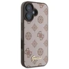 Guess GUHMP16SPGPYSW Apple iPhone 16 6.1″ rudos spalvos kietas dėklas Peony Script MagSafe