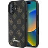 Guess GUHMP16MPGPYSK Apple iPhone 16 Plus 6.7″ juodos spalvos kietas dėklas PU Peony Script MagSafe