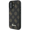 Guess GUHMP16MPGPYSK Apple iPhone 16 Plus 6.7″ juodos spalvos kietas dėklas PU Peony Script MagSafe