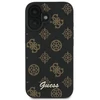 Guess GUHMP16MPGPYSK Apple iPhone 16 Plus 6.7″ juodos spalvos kietas dėklas PU Peony Script MagSafe