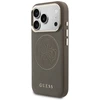 Guess Perforated 4G MagSafe dėklas iPhone 17 Pro Max, rudas