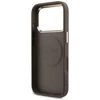 Guess Perforated 4G MagSafe dėklas iPhone 17 Pro Max, rudas