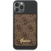 Dėklas GUESS WALLET CASE FOR MAGSAFE 4G GRAY CARDS BROWN