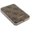 Guess indukcinė išorinė baterija 15W GUPB5FP4EMGW 5000mAh rudos spalvos 4G odinis metalinis logotipas MagSafe
