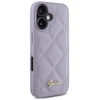 Guess GUHCP16SPSQSQSU Apple iPhone 16 6.1″ light violetinės spalvos kietas dėklas Quiled Metal Logo