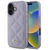 Guess GUHCP16SPSQSQSU Apple iPhone 16 6.1″ light violetinės spalvos kietas dėklas Quiled Metal Logo