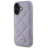 Guess GUHCP16SPSQSQSU Apple iPhone 16 6.1″ light violetinės spalvos kietas dėklas Quiled Metal Logo