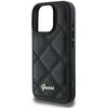 Guess Quilted Metal Logo iPhone 16 Pro dėklas - juodas